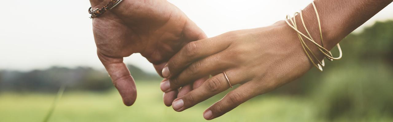 married hands holding